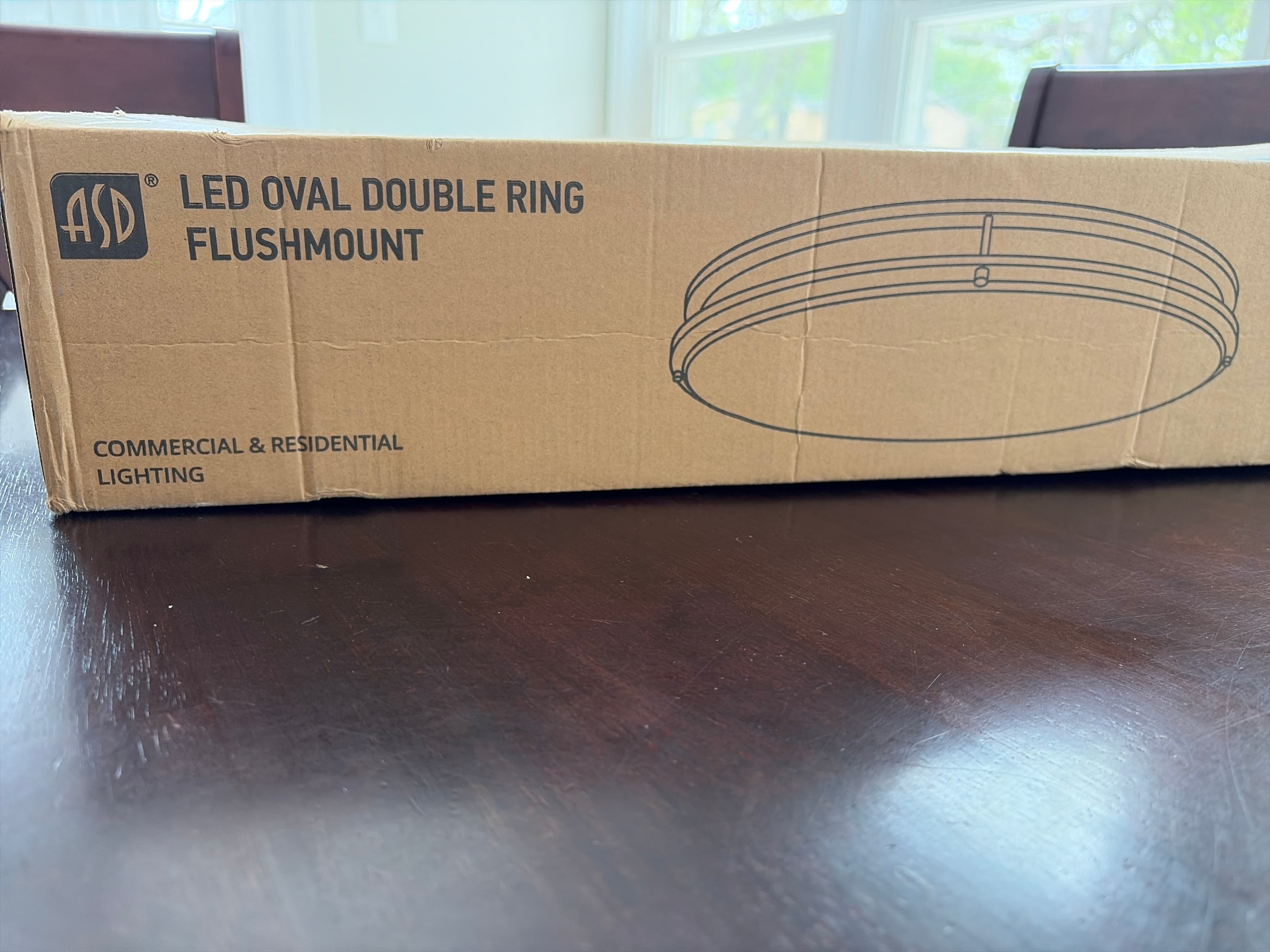 LED Double Ring Oval Flushmount Ceiling Light  (1 of 2)