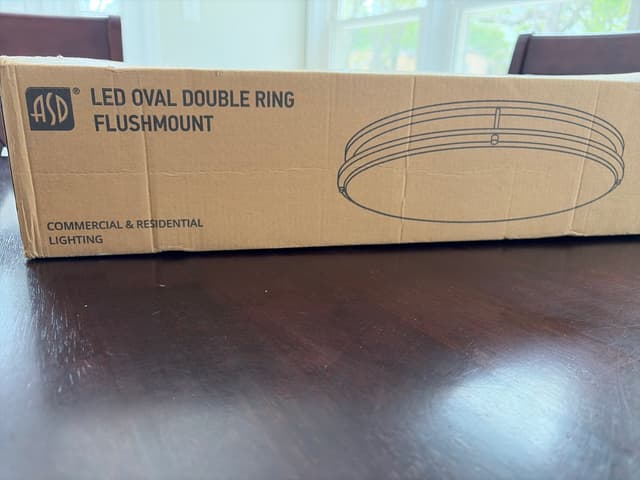 LED Double Ring Oval Flushmount Ceiling Light 