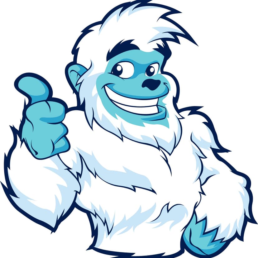 The Cool Guys yeti mascot