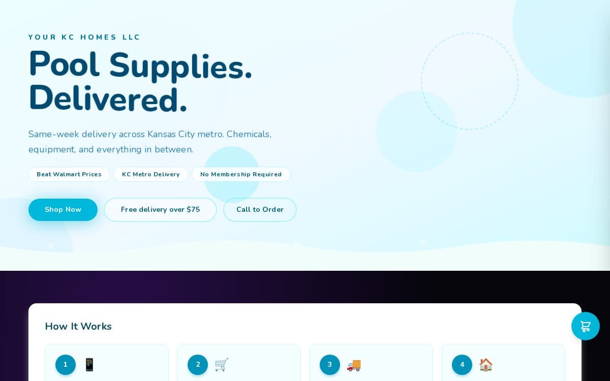 Pool Supply Delivery — live at tolley.io/pools