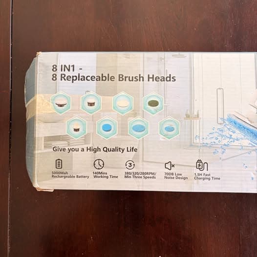 8-in-1 Electric Spin Brush cleaner