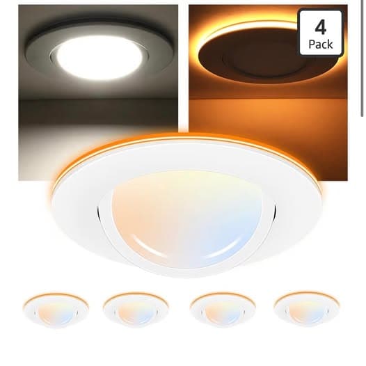 4 Pack LED Recessed Lighting