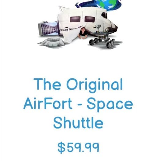 Kids Play Fort Space Shuttle Airfort