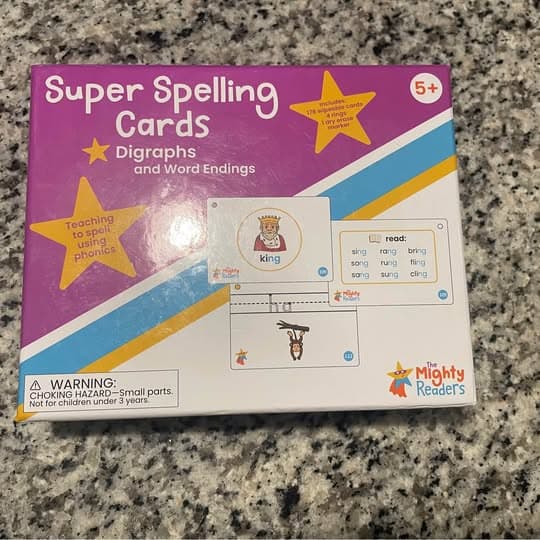 Super spelling flash cards