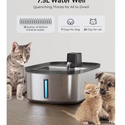 Stainless Steel Automatic Pet Water Fountain