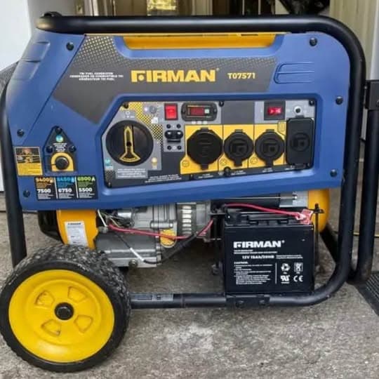 Tri-fuel Firman Generator for rent
