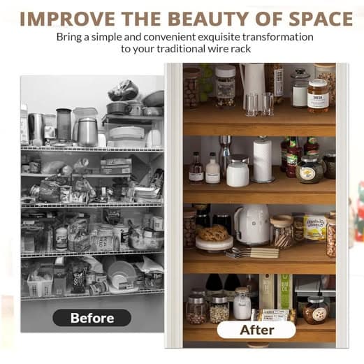 Bamboo Wire Rack Shelving Covers