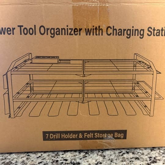 Tool organizer 7 drill holder + charging station