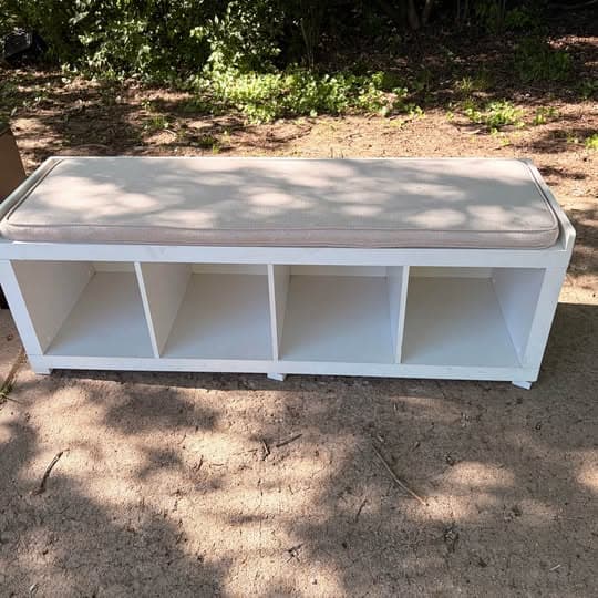 Entryway Bench + Shoe organizer