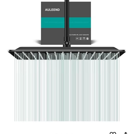 Square Rain Shower Head, High Flow Stainless Steel