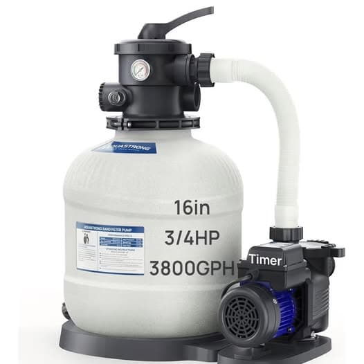 Pool Pump Above Ground with Timer, Pool Sand Filter
