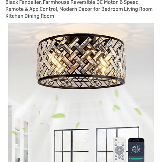 Crystal Ceiling Fandelier