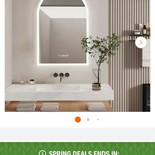 LED Touch light Vanity Mirror, Arched Mirror