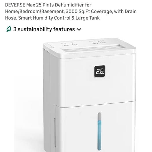 Portable Dehumidifier 3000 sqft