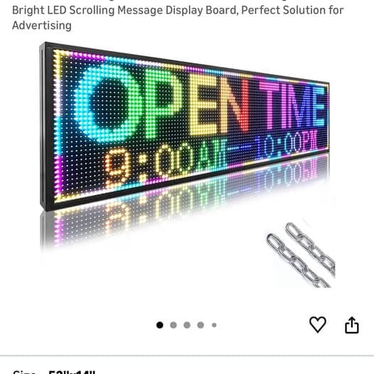 P10 Outdoor LED Sign 52"x14" RGB Full Color WiFi