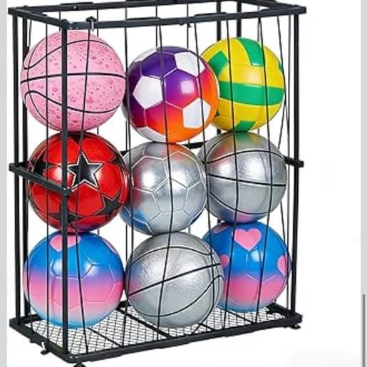 Large Sphere Holder Ball Storage Rack Black