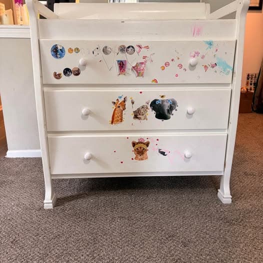 White Dresser Three Drawers