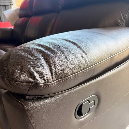 Full Top Grain Brown Leather Set- Reclining Loveseat, Couch, Chair
