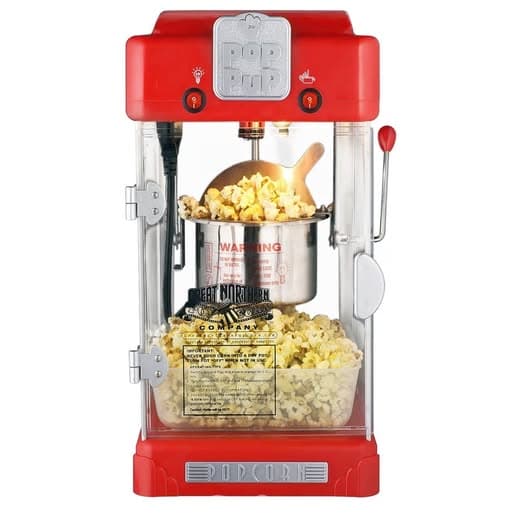 Great Northern Pop Popcorn Machine 2.5oz Kettle Red