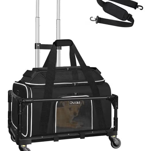 Expandable Small Pet Carrier with Wheels 18" Airline Approved