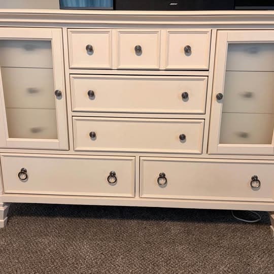 Solid Wood Dresser- Sandy Beach Coastal Cream White