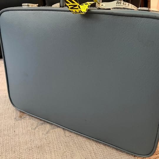 Blue Vintage Suitcase