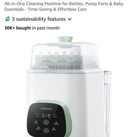 Momcozy KleanPal Pro Baby Bottle Washer Sterilizer Dryer