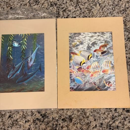 Decorative Foil Metallic Marine Art