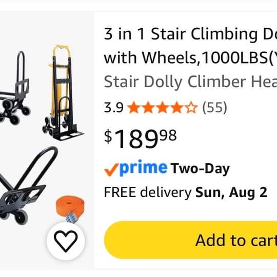 Three Wheel Yellow 3-in-1 Convertible Hand Truck Dolly Cart 1000 Lbs Capacity