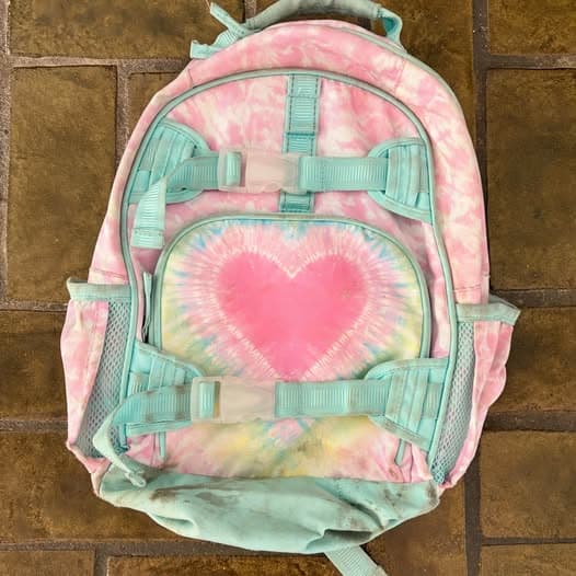 Pottery Barn Kids Small Pink Tie Dye backpack